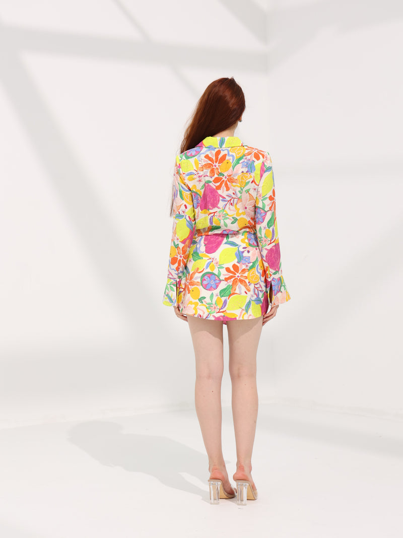 Drape Front Skirt Set