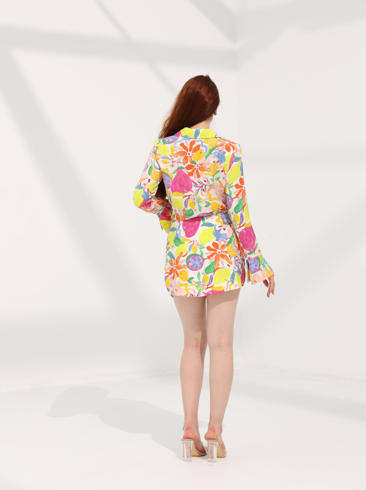 Drape Front Skirt Set - Back