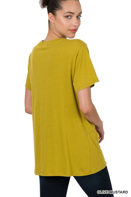 Cotton Boyfriend Round Neck Tee