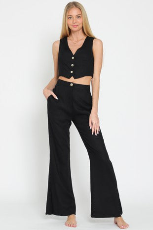 Crop Vest Top & Pants Set