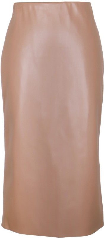Leather Midi Skirt