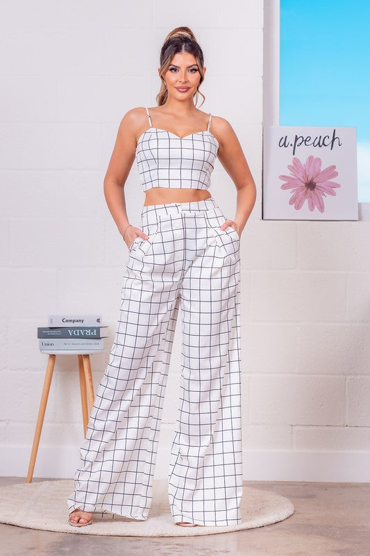 Window Crop & Pants Set