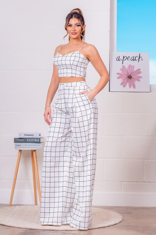 Window Crop & Pants Set