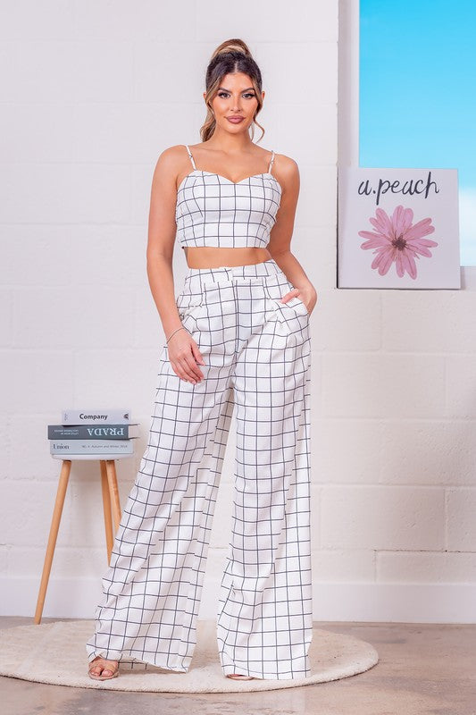 Window Crop & Pants Set