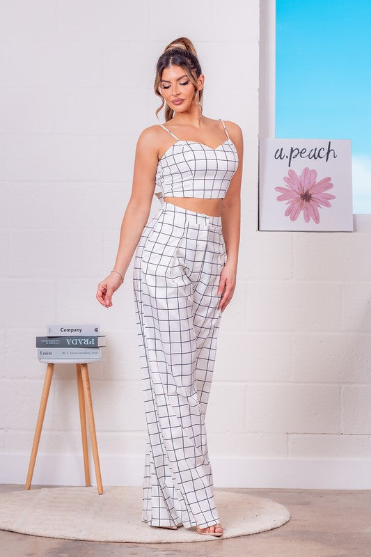 Window Crop & Pants Set
