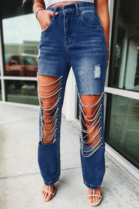 Rhinestone Embellished Jeans