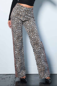 Leopard Wide Leg Jean