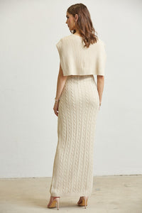 Knit Maxi Dress & Sweater - Back Look