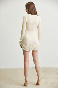 Pearl Knit Mini Dress - Back