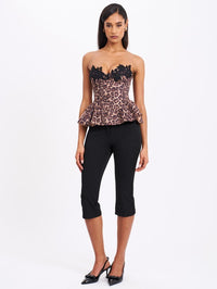 Cheetah Print Peplum Top