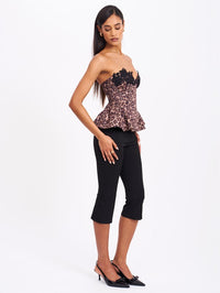 Cheetah Print Peplum Top