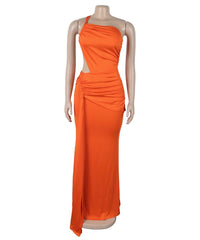 One Shoulder Maxi Dress