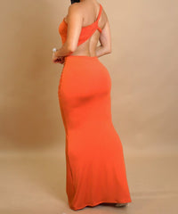 One Shoulder Maxi Dress