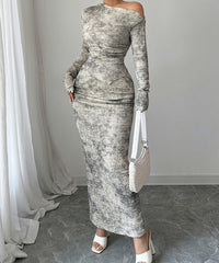 Off Shoulder Long Sleeve Set