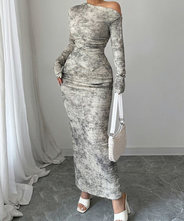 Off Shoulder Long Sleeve Set