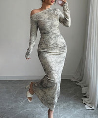 Off Shoulder Long Sleeve Set