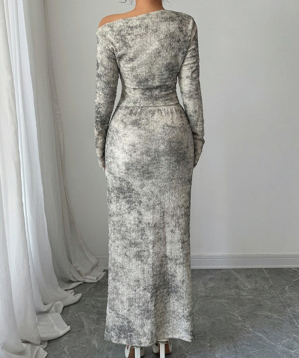 Off Shoulder Long Sleeve Set