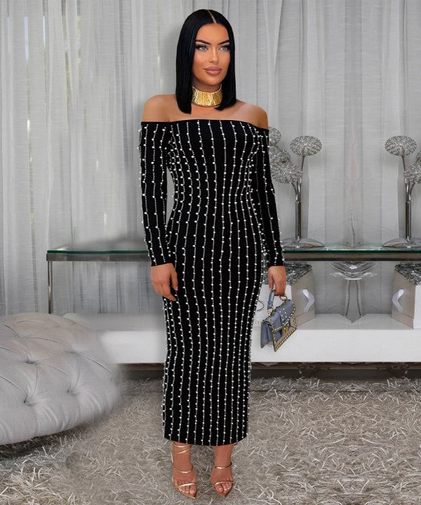 Black Sequined Dress