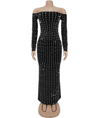 Black Sequined Dress