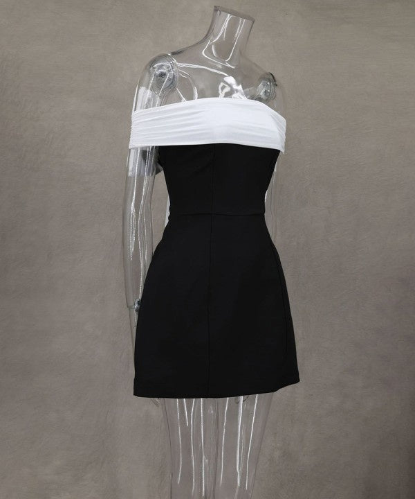 Off-shoulder Bow Waist Dress