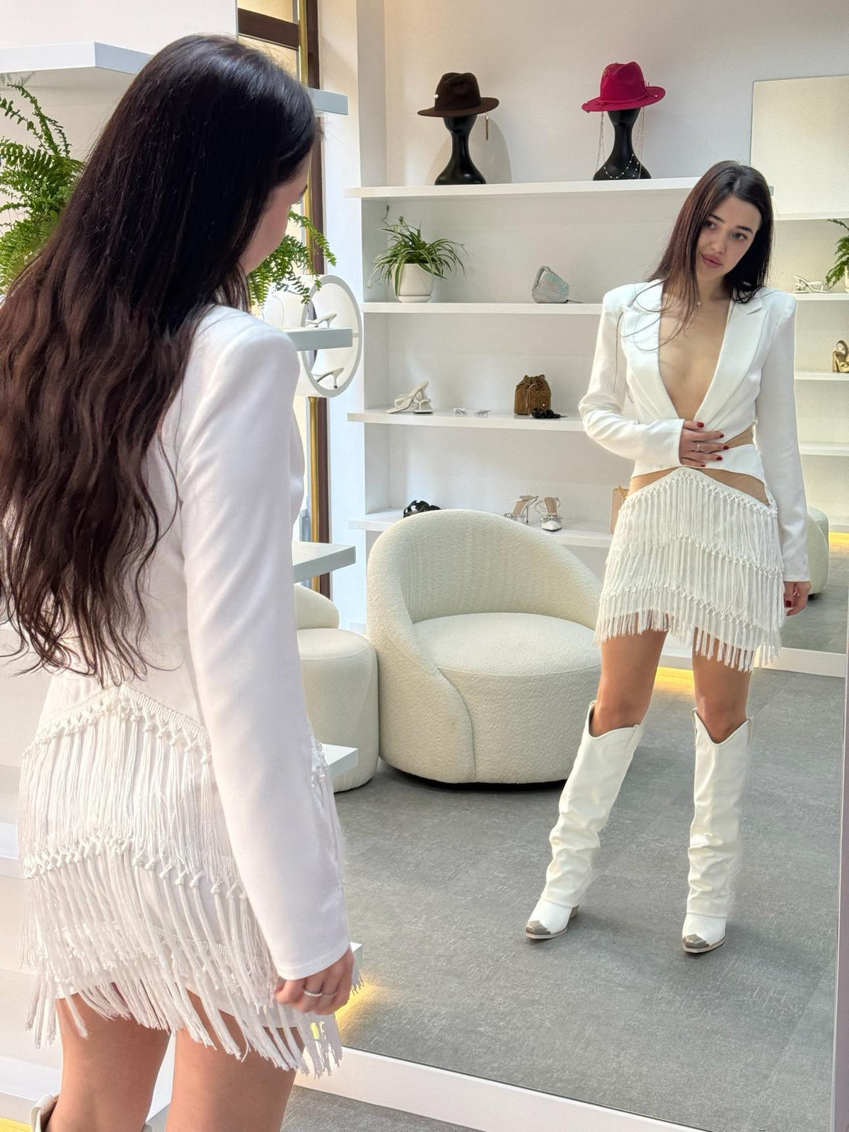 Tiered Tassel Blazer Dress (1)