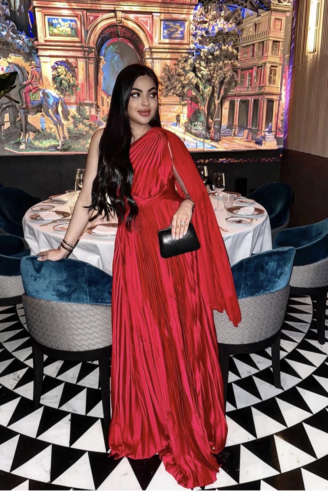 One Shoulder Maxi Dress