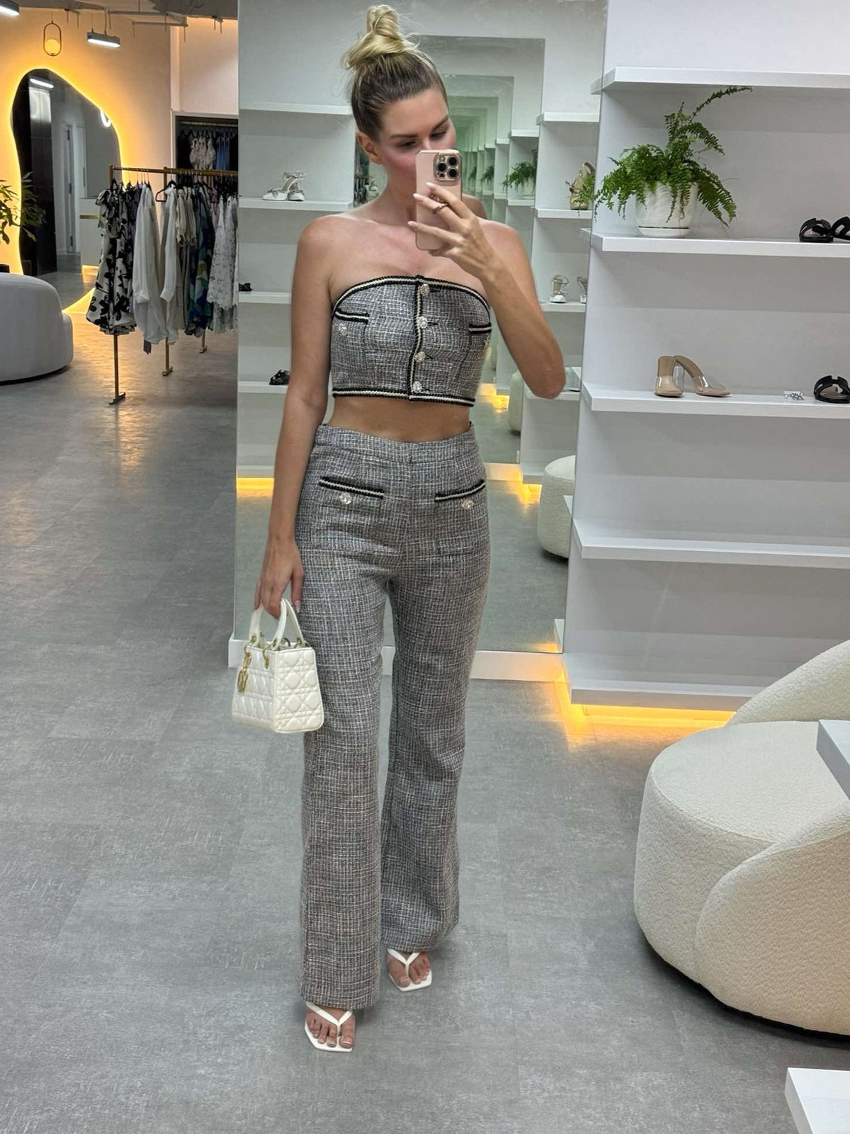 Tweed Ensemble Pants Set