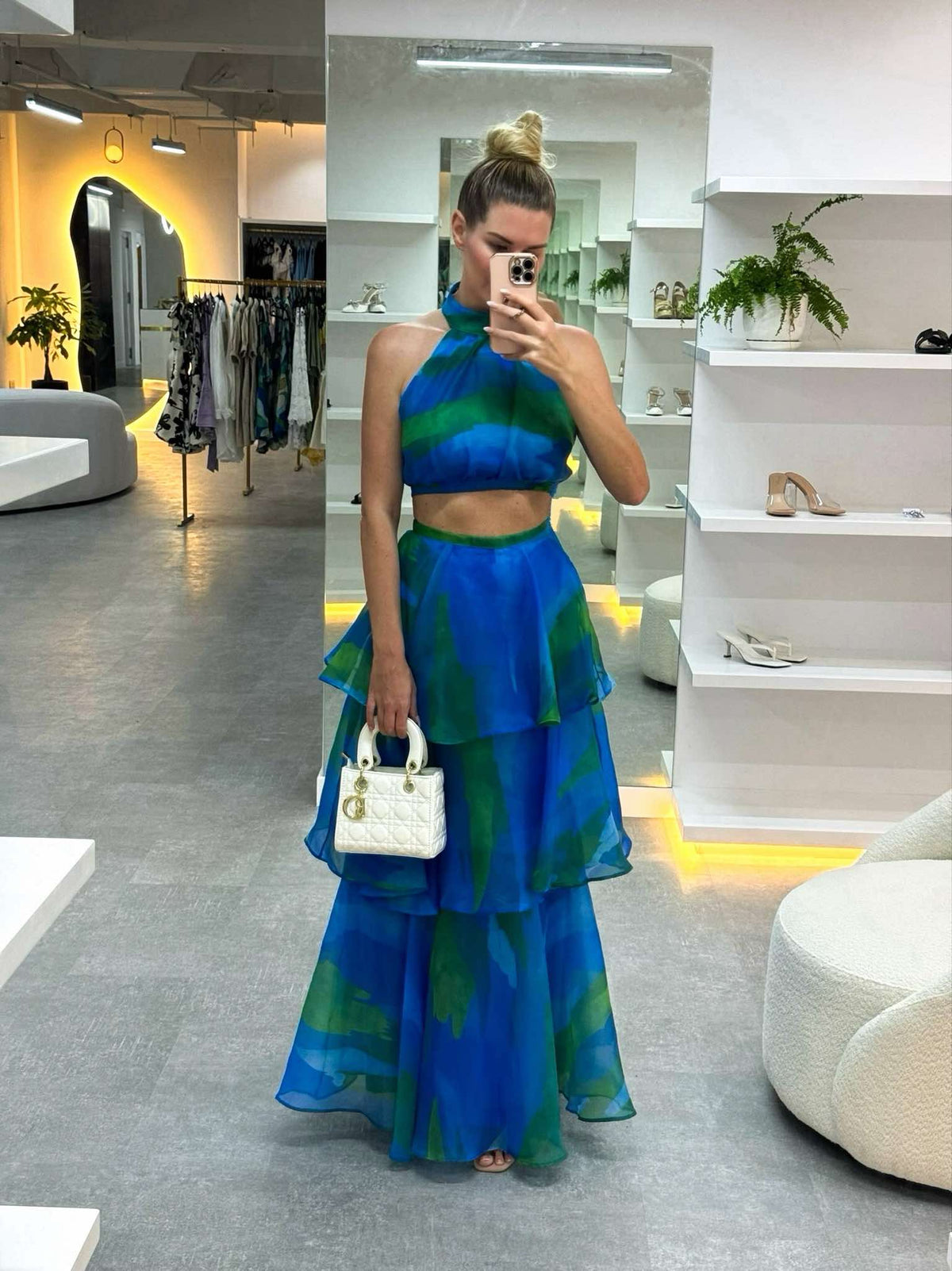 Tulle Maxi Chiffon Crop Set (3)