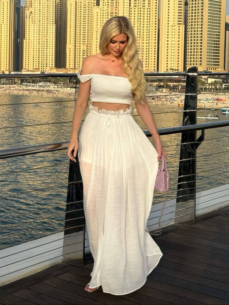 Smocked Top & Maxi Skirt Set