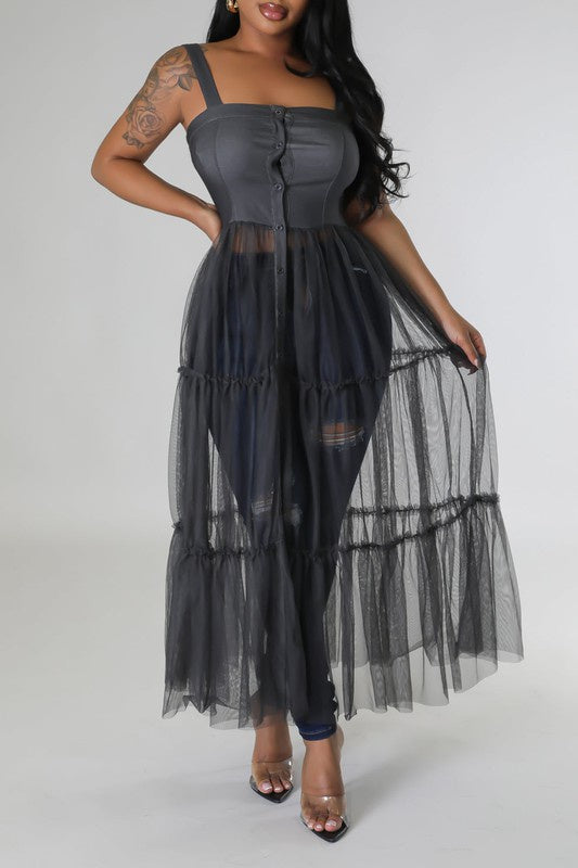 Ruched Tulle Bottom Top