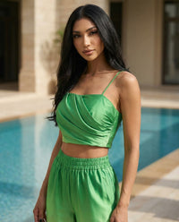 Ombre Satin Top and Pant Set
