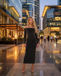 Black Sequined Dress