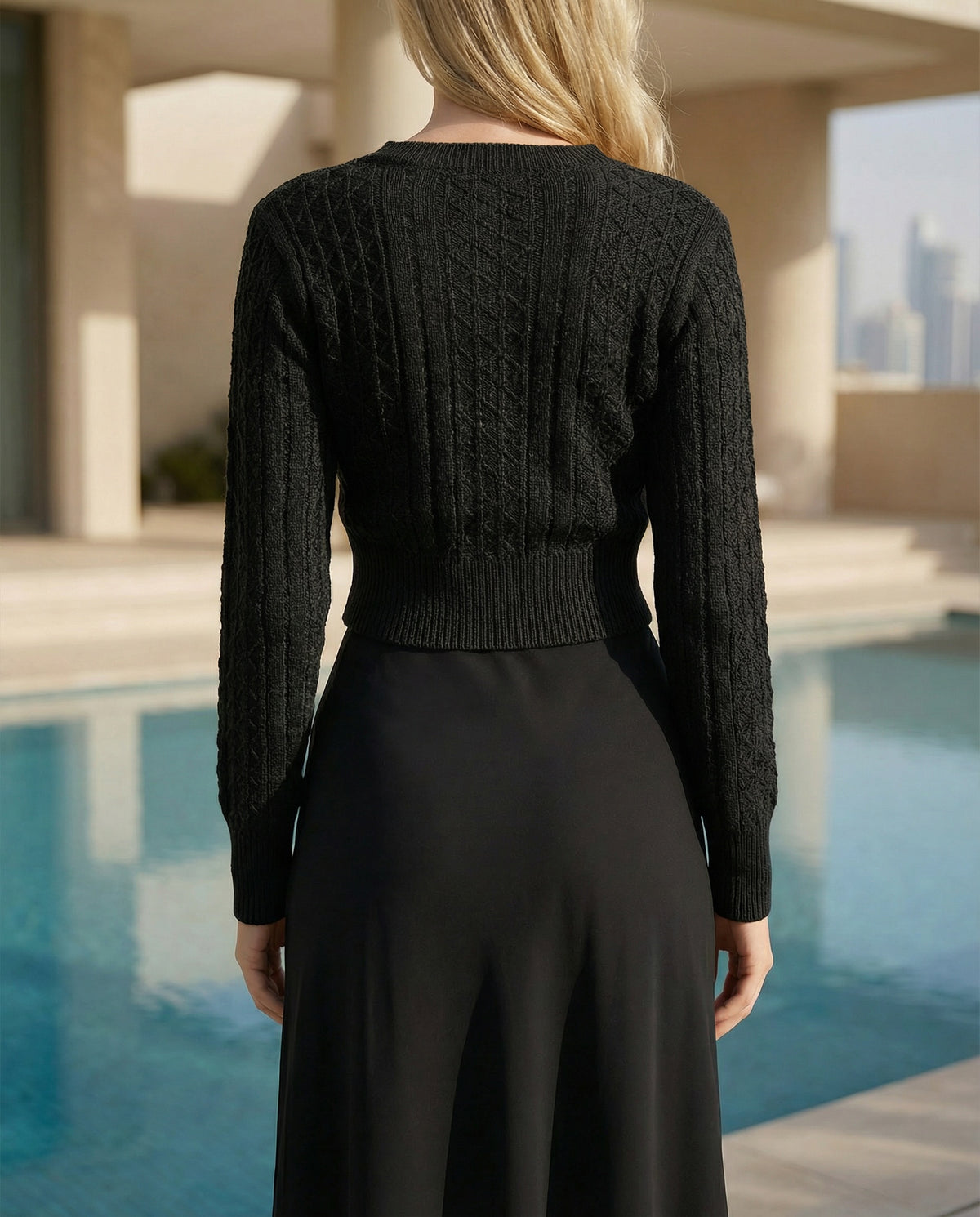 Black Sequined Dress