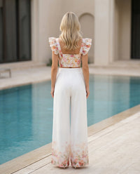 Floral Crop & Pants Set