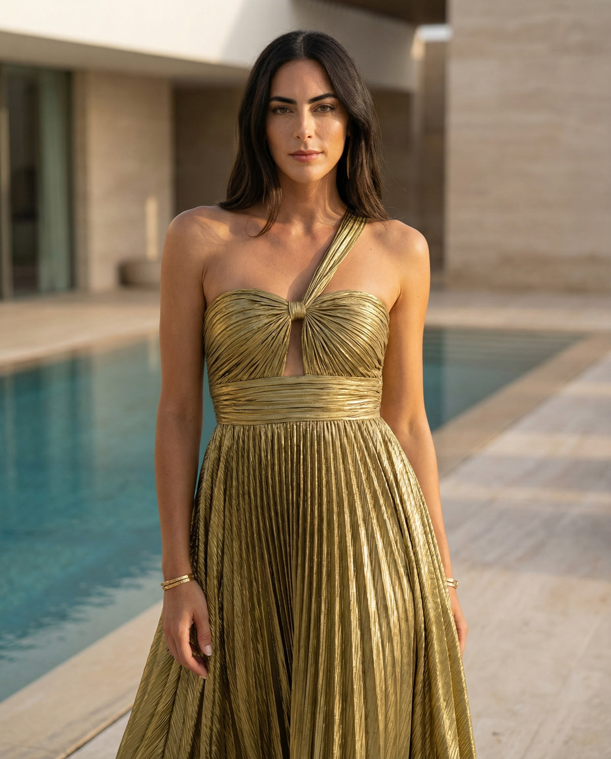 Metallic Maxi Dress