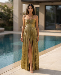 Metallic Maxi Dress