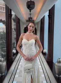 Lace Strapless Maxi Dress (2)