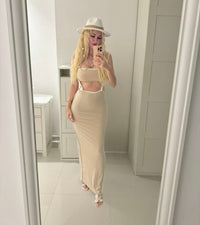 Suspender Maxi Skirt Set