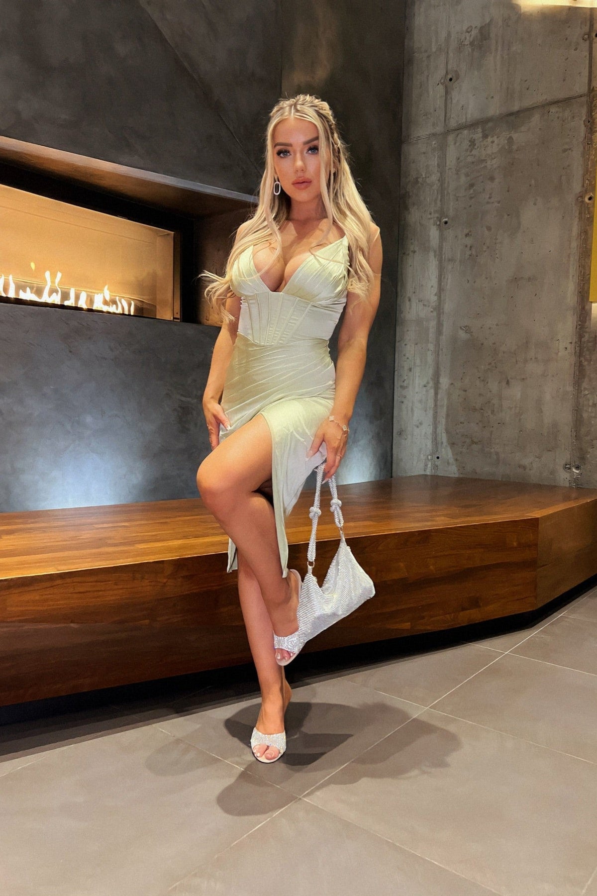 Marilyn Satin Corset Dress